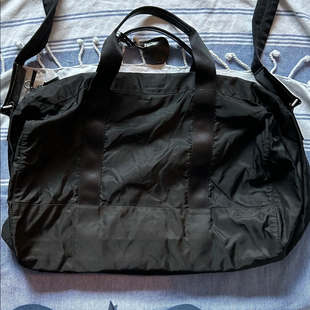 Vintage Prada Tessuto Nylon Duffle Bag Black